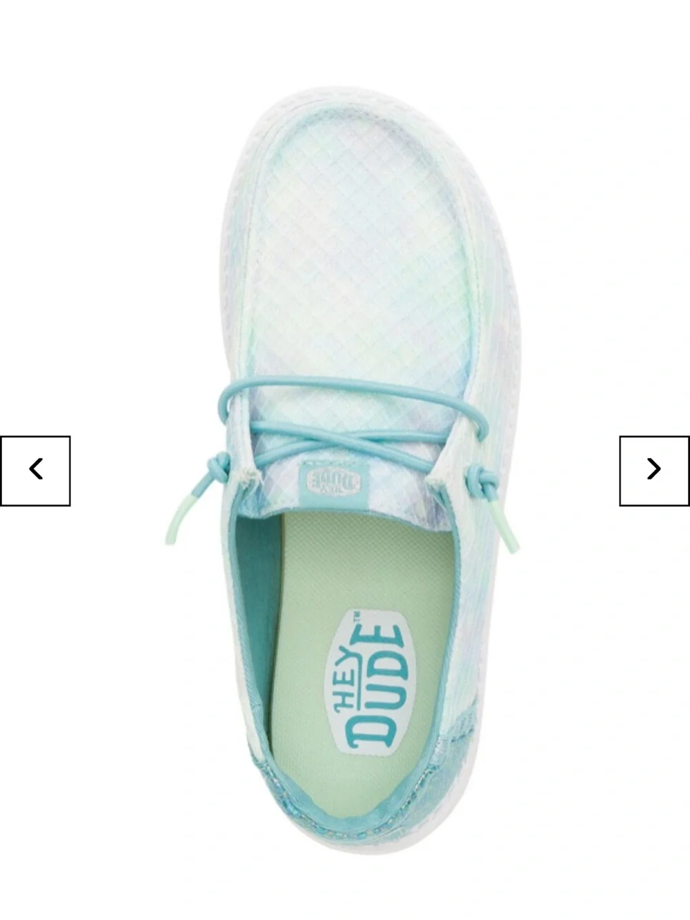 NWT Hey Dude Girl mermaid Glitter Slip-On Shoes with Elastic Laces size 8C